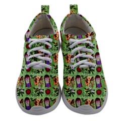 Purple Glasses Girl Pattern Green Athletic Shoes by snowwhitegirl