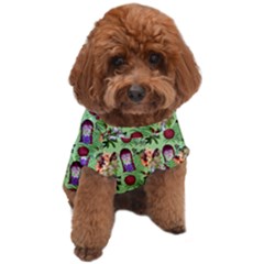 Purple Glasses Girl Pattern Green Dog T-shirt by snowwhitegirl