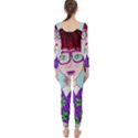 Purple Glasses Girl Wall Long Sleeve Catsuit View2