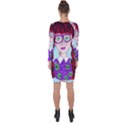 Purple Glasses Girl Wall Asymmetric Cut-Out Shift Dress View2