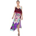 Purple Glasses Girl Wall Maxi Chiffon Cover Up Dress View1