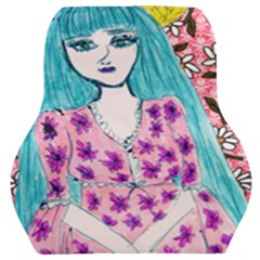 Blue Haired Girl Wall Car Seat Back Cushion  by snowwhitegirl