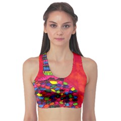 Colorful Leg Warmers Sports Bra by snowwhitegirl