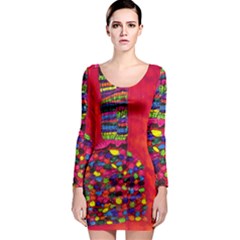 Colorful Leg Warmers Long Sleeve Bodycon Dress by snowwhitegirl