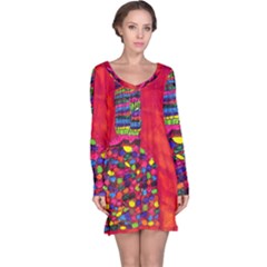 Colorful Leg Warmers Long Sleeve Nightdress by snowwhitegirl