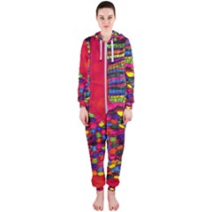 Colorful Leg Warmers Hooded Jumpsuit (ladies)  by snowwhitegirl