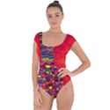 Colorful Leg Warmers Short Sleeve Leotard  View1