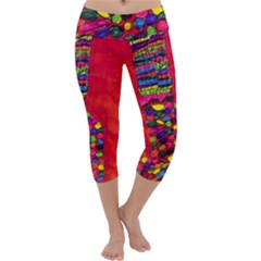 Colorful Leg Warmers Capri Yoga Leggings by snowwhitegirl