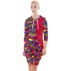 Colorful Leg Warmers Quarter Sleeve Hood Bodycon Dress by snowwhitegirl