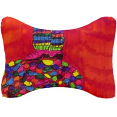 Colorful Leg Warmers Seat Head Rest Cushion by snowwhitegirl