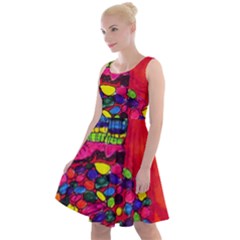 Colorful Leg Warmers Knee Length Skater Dress by snowwhitegirl