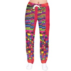 Colorful Leg Warmers Women Velvet Drawstring Pants by snowwhitegirl