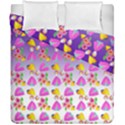 Girl With Hood Cape Heart Lemon Patternpurple Ombre Duvet Cover Double Side (California King Size) View1