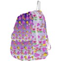 Girl With Hood Cape Heart Lemon Patternpurple Ombre Foldable Lightweight Backpack View4