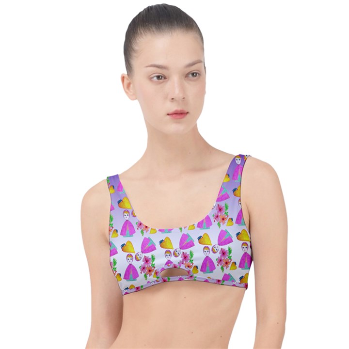 Girl With Hood Cape Heart Lemon Patternpurple Ombre The Little Details Bikini Top