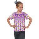 Girl With Hood Cape Heart Lemon Patternpurple Ombre Kids  Mesh Piece Tee View1