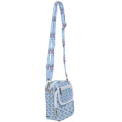 Zodiac Bat Pink Blue Shoulder Strap Belt Bag by snowwhitegirl