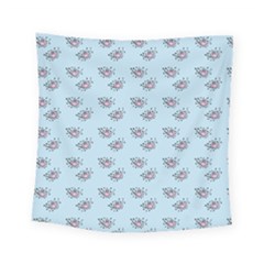 Zodiac Bat Pink Blue Square Tapestry (small)