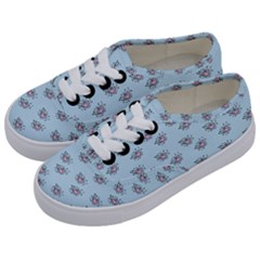 Zodiac Bat Pink Blue Kids  Classic Low Top Sneakers by snowwhitegirl