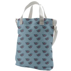 Zodiac Bat Pink Blue Canvas Messenger Bag by snowwhitegirl