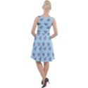 Zodiac Bat Pink Blue Knee Length Skater Dress View2