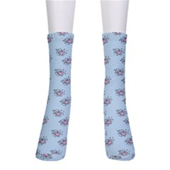 Zodiac Bat Pink Blue Men s Crew Socks by snowwhitegirl