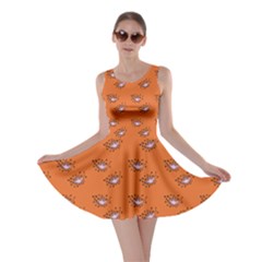 Zodiac Bat Pink Orange Skater Dress by snowwhitegirl