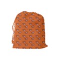 Zodiac Bat Pink Orange Drawstring Pouch (Large) View2