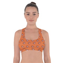 Zodiac Bat Pink Orange Cross Back Sports Bra