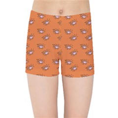 Zodiac Bat Pink Orange Kids  Sports Shorts by snowwhitegirl