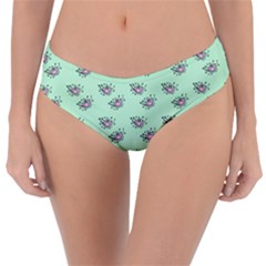 Zodiac Bat Pink Mint Reversible Classic Bikini Bottoms by snowwhitegirl