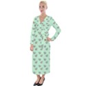 Zodiac Bat Pink Mint Velvet Maxi Wrap Dress View1