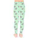 Zodiac Bat Pink Mint Kids  Leggings View2