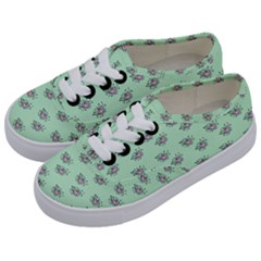 Zodiac Bat Pink Mint Kids  Classic Low Top Sneakers by snowwhitegirl