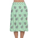 Zodiac Bat Pink Mint Velvet Flared Midi Skirt View2