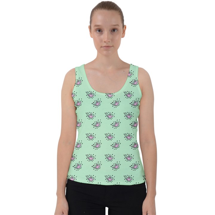 Zodiac Bat Pink Mint Velvet Tank Top