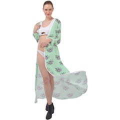 Zodiac Bat Pink Mint Maxi Chiffon Beach Wrap by snowwhitegirl