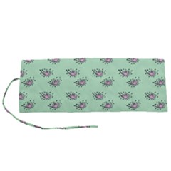 Zodiac Bat Pink Mint Roll Up Canvas Pencil Holder (s) by snowwhitegirl