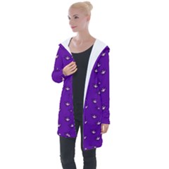 Zodiac Bat Pink Purple Longline Hooded Cardigan by snowwhitegirl