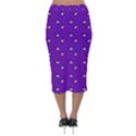 Zodiac Bat Pink Purple Velvet Midi Pencil Skirt View2