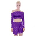 Zodiac Bat Pink Purple Off Shoulder Top with Mini Skirt Set View1