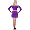 Zodiac Bat Pink Purple Off Shoulder Top with Mini Skirt Set View2