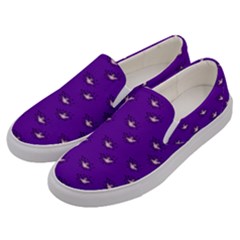 Zodiac Bat Pink Purple Men s Canvas Slip Ons by snowwhitegirl