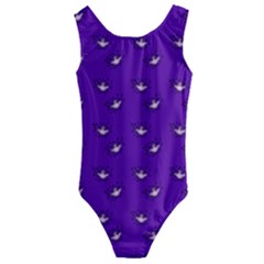 Zodiac Bat Pink Purple Kids  Cut-out Back One Piece Swimsuit by snowwhitegirl