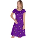 Zodiac Bat Pink Purple Classic Short Sleeve Dress View1