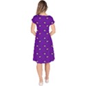 Zodiac Bat Pink Purple Classic Short Sleeve Dress View4