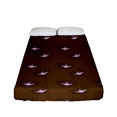 Zodiac Bat Pink Brown Fitted Sheet (full/ Double Size) by snowwhitegirl