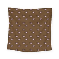 Zodiac Bat Pink Brown Square Tapestry (small) by snowwhitegirl