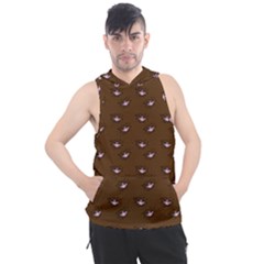 Zodiac Bat Pink Brown Men s Sleeveless Hoodie by snowwhitegirl