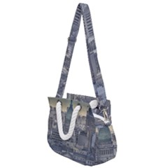 Buenos Aires Argentina Cityscape Aerial View Rope Handles Shoulder Strap Bag by dflcprintsclothing